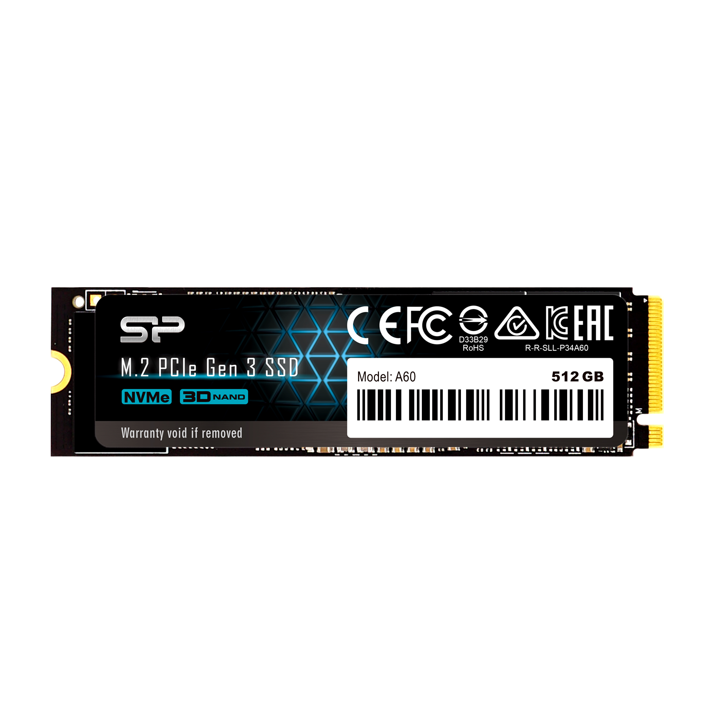 SSD Silicon Power M.2 2280 PCIe SSD,A60, 512GB (SP512GBP34A60M28)