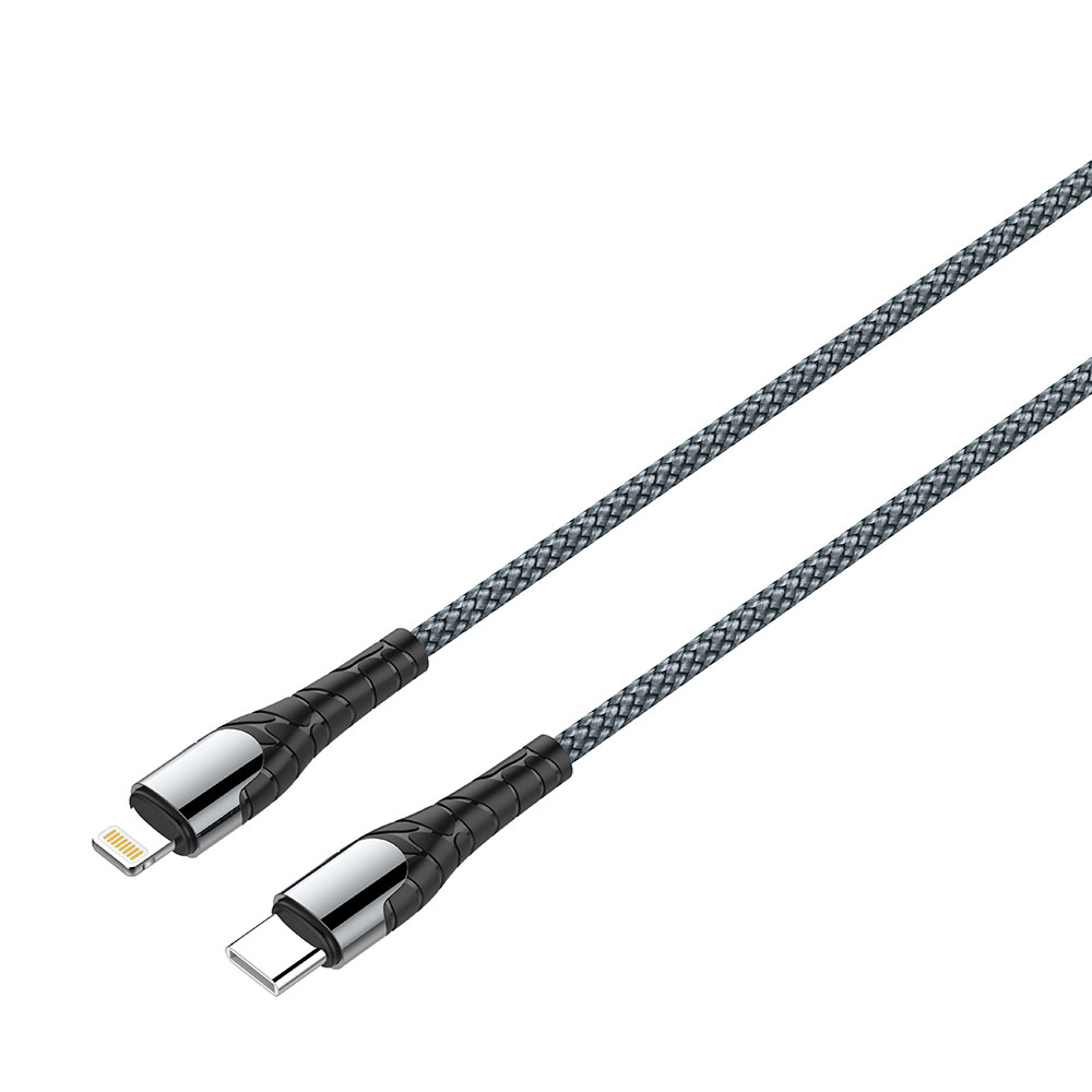 ColorWay Kábel Type-C - Apple Lightning (PD Fast Charging) 3.0A 30W 1m - šedý (CW-CBPDCL033-GR)