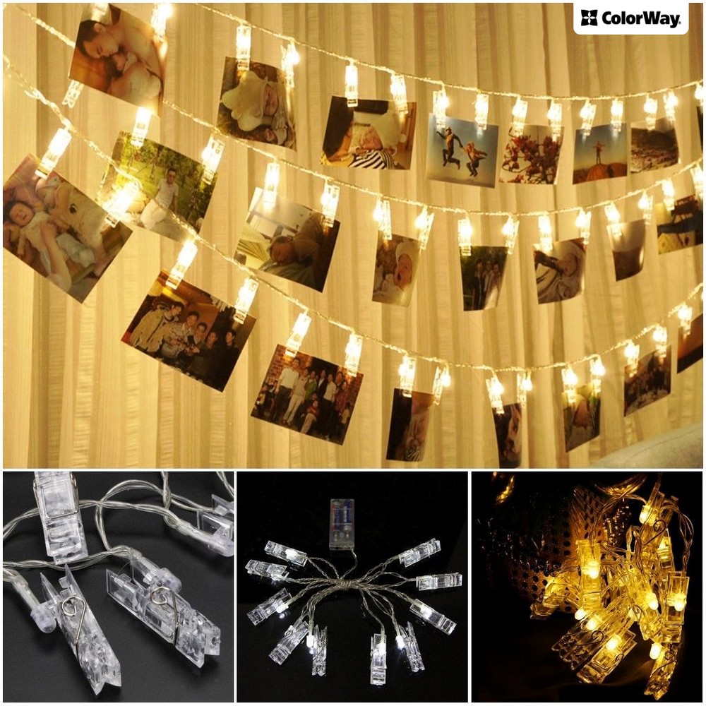 

ColorWay LED foto reťaz СolorWay so štipcami, 3m, 20led, 3xAA (CW-LCP-20L30B)