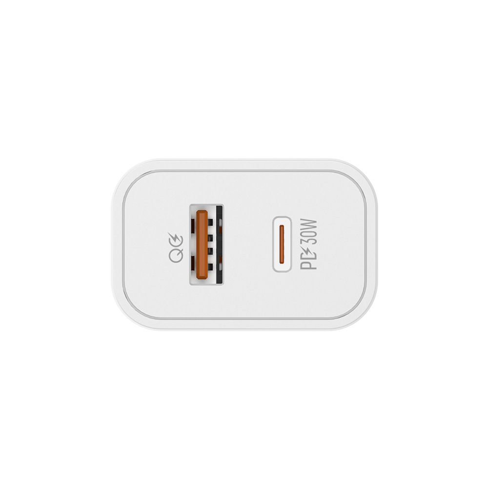 ColorWay AC nabíjačka Power Delivery Port PPS USB (Type-C PD + USB QC3.0) (30W), čierna, (CW-CHS037PD-WT)