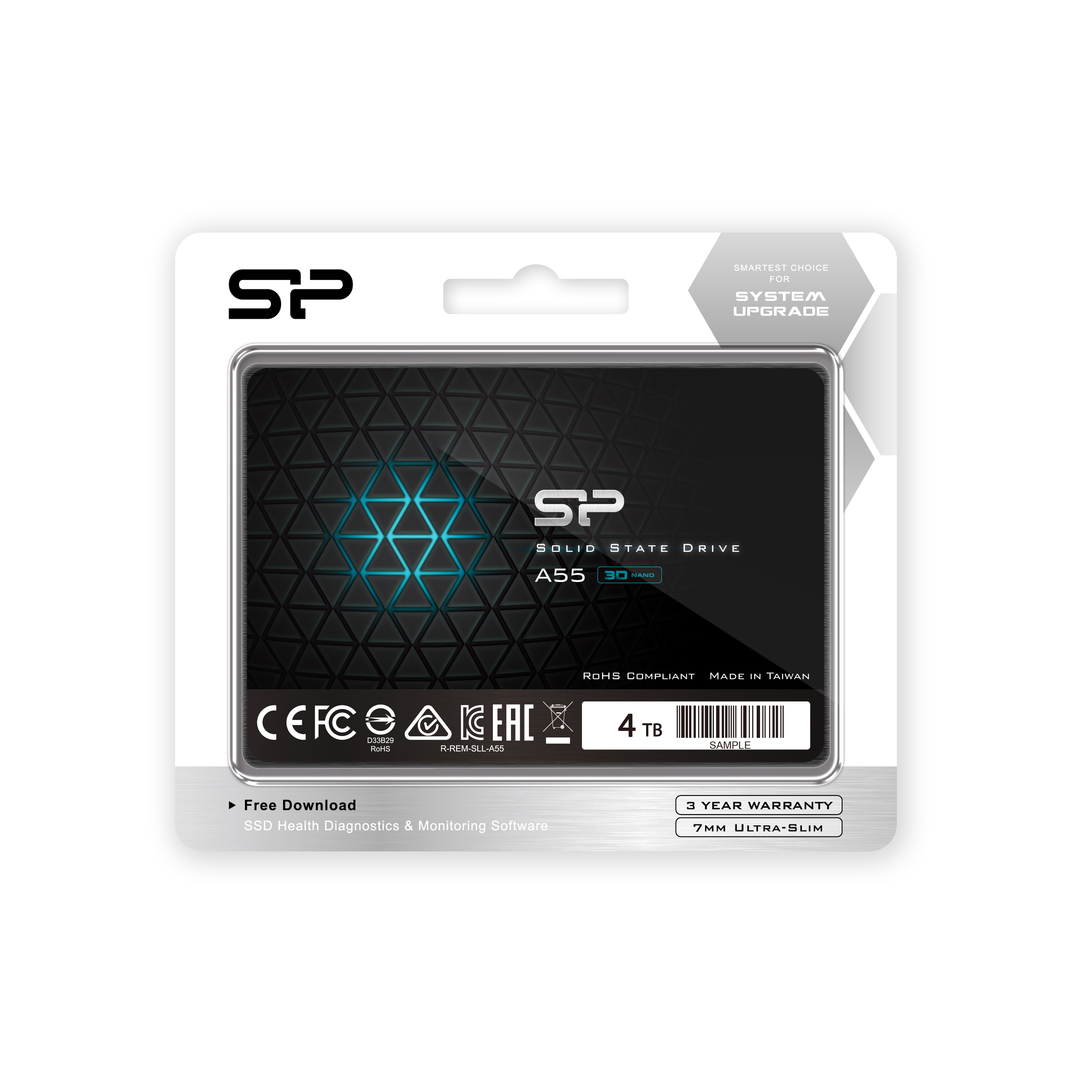 

SSD HDD Silicon Power A55 4TB 2.5"SATA (SP004TBSS3A55S25)