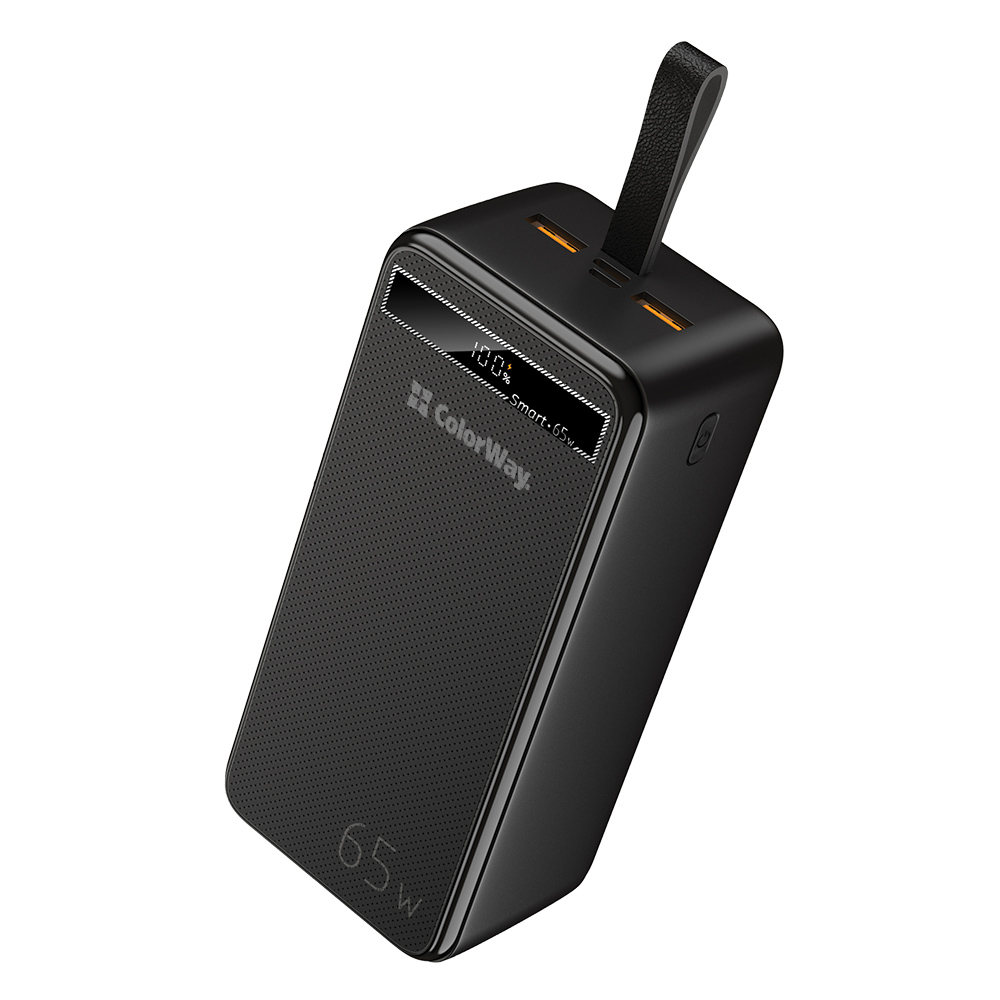 Power Bank ColorWay 40 000 mAh Powerful (USB QC3.0 + USB-C Power Delivery 65W) Čierny (CW-PB400LPA4BK-PDD)