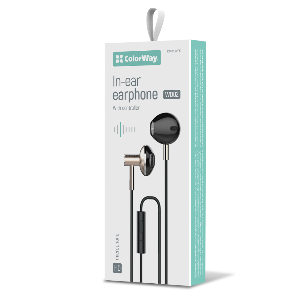 ColorWay Slim Slúchadlá 3.5 mm, Káblové, Blast 2, čierne (CW-WD02BK)