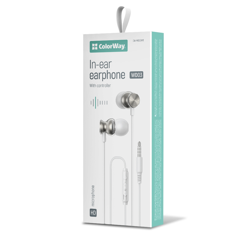 ColorWay Slúchadlá 3.5 mm, Káblové, UrbanBeat, biele (CW-WD03WT)