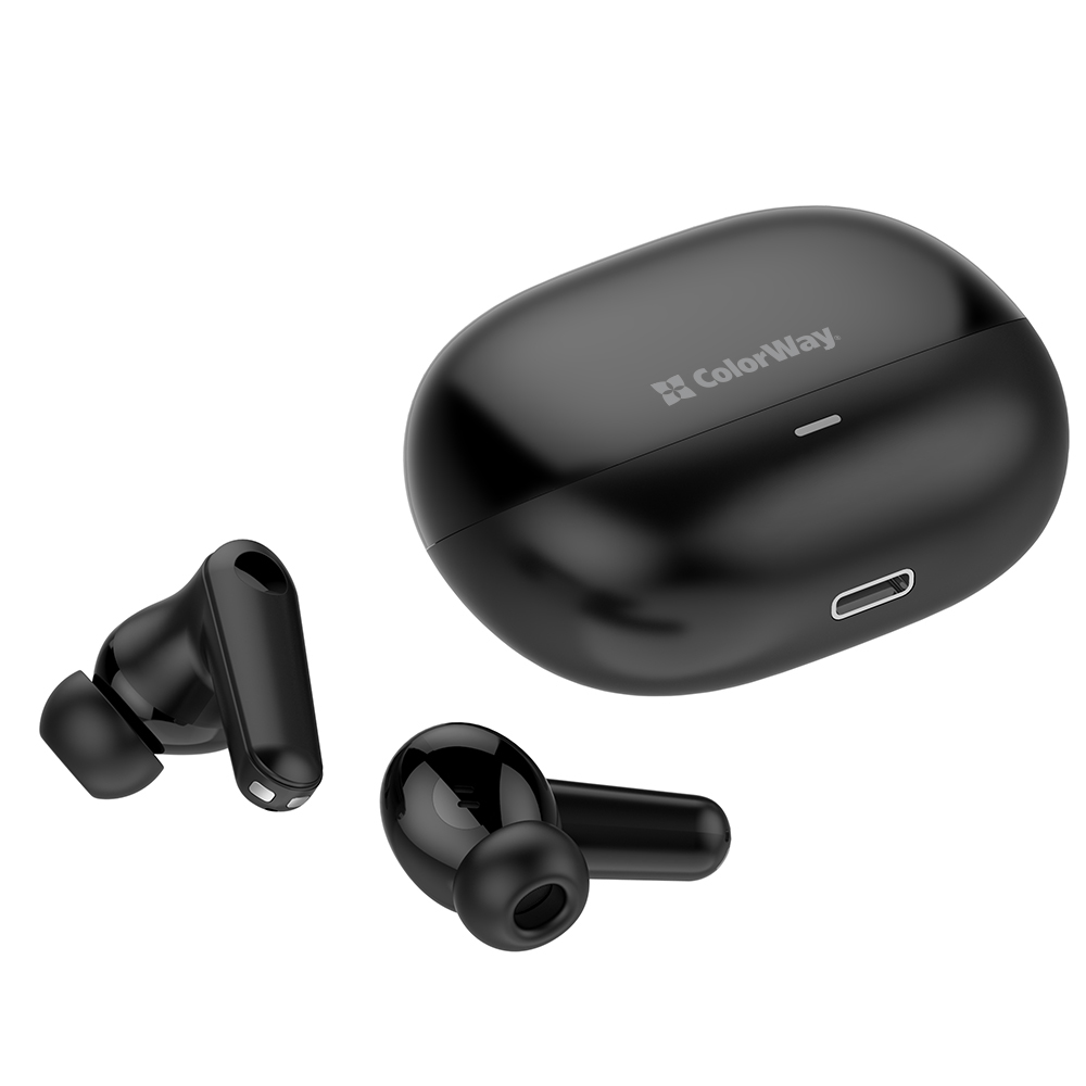 Bezdrôtové slúchadlá (earbuds) ColorWay Slim Long life (CW-TWS1BK1) - čierne