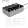 Power socket СolorWay 3 euro sockets/6 USB black CW-CHE36B
