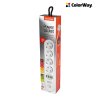 Predlžovací kábel ColorWay CW-CHE44W  (4x eurozásuvka, 4x USB), biela