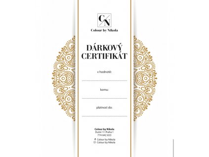 Dárkový Certifikát 3000,-