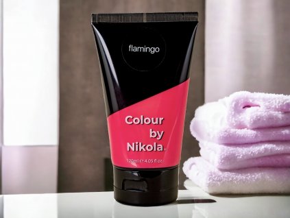 Color by Nikola barva na vlasy, Flamingo, růžovooranžová, Hair colour, pink-orange, Farba do włosów, różowopomarańczowa, 120 ml Colour by Nikola