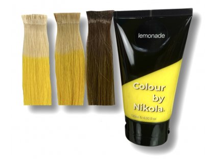 Color by Nikola barva na vlasy, Lemonade, sytá žlutá, Hair colour, rich yellow, Farba do włosów, intensywny żółty, 120 ml Colour by Nikola
