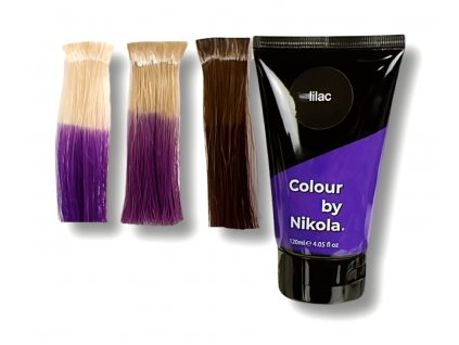 Color by Nikola barva na vlasy, Lilac, světlá fialová, Hair Colour, light purple, Farba do włosów, fioletowy pigment, 120 ml Colour by Nikola