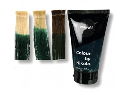 Barva na vlasy, Emerald, sytá tmavá zelená, rich dark green, Farba do włosów, intensywny zielony pigment, 120 ml Colour by Nikola Hair Colour, EMERALD, rich dark green, 120 ml