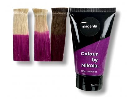 Barva na vlasy, Magenta, Růžovo fialová, Hair Colour, Pink purple, Farba do włosów, Różowy i fioletowy, 120 ml Colour by Nikola