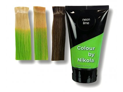 Barva na vlasy, Neon Lime, neónová zelená, Hair colour, Neon lime,Farba do włosów, neonowa zieleń, 120 ml Colour by Nikola Hair colour, neon lime, 120 ml
