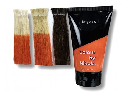 Color by Nikola barva na vlasy, Tangerine, oranžová, Hair Colour, orange, Farba do włosów, pomarańczowy pigment, 120 ml Colour by Nikola