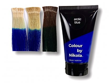 Barva na vlasy, Arctic Blue, modrá, Hair Colour, blue, Farba do włosów, niebieska, 120 ml Colour by Nikola