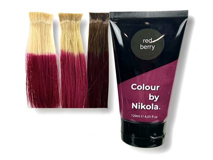 Barva na vlasy, Red Berry, malinová červená, Hair colour, Red Berry, Farba do włosów, czerwony kolor w odcieniu malinowym, 120 ml Colour by Nikola