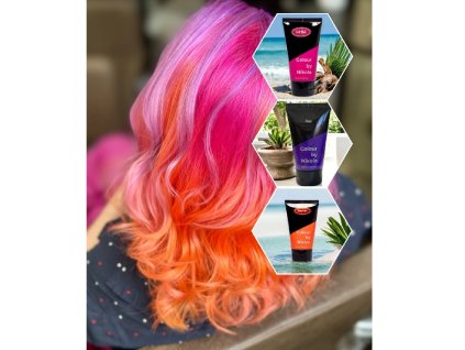 SUNRISE HAIR 3 barvy Lilac, Hot Pink & Tangerine