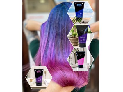 GALAXY HAIR 4 barvy Ocean Blue, Lilac, Bubble Pink, Romantic Purple