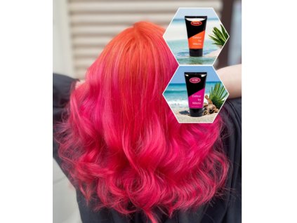 SUNSET HAIR 2 barvy Tangerine a Hot Pink