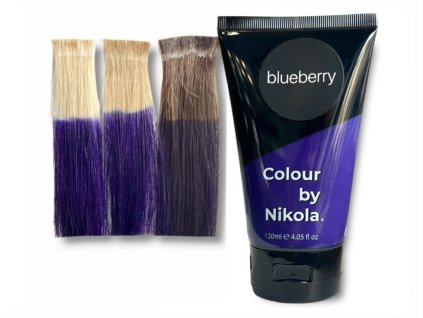 Colour by Nikola to profesjonalne farby do włosów BLUEBERRY, które są używane w salonach fryzjerskich, ale ć w domu.