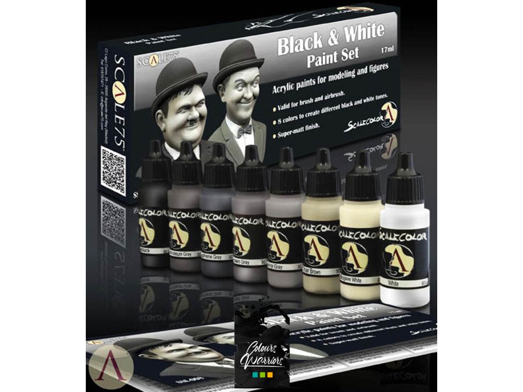 SCALECOLOR: BLACK AND WHITE PAINT SET