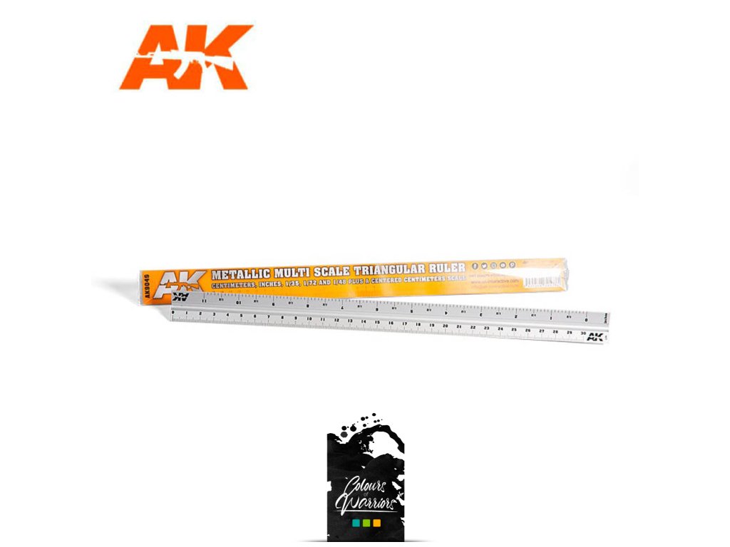 Ruler METALLIC MULTI SCALE TRIANGULAR Colours of Warriors