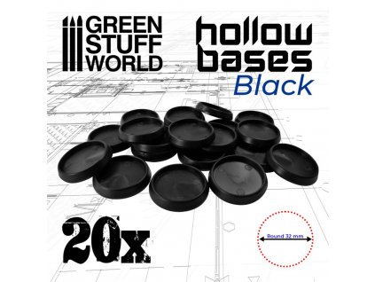 HOLLOW BASES: PLASTIC ROUND 32MM