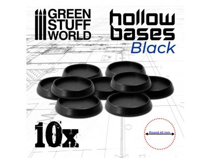 HOLLOW BASES: PLASTIC ROUND 40MM