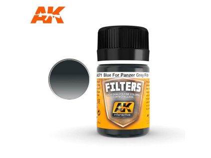 AK INTERACTIVE ENAMEL EFFECTS: BLUE FOR PANZER GREY FILTER