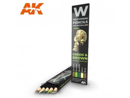 PENCILS: WEATHERING SET GREEN AND BROWN CAMOUFLAGES