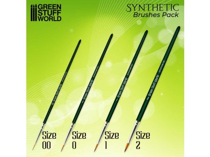 green series synthetic brush set