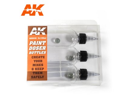 PAINT DOSER BOTTLES: 3X100ML (PRÁZDNÉ NÁDOBKY NA BARVY)