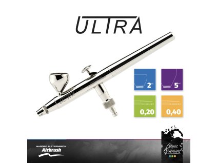 AIRBRUSH: ULTRA - 2V1 - 0,2 + 0,4MM, 2 + 5ML