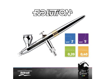AIRBRUSH: EVOLUTION CR PLUS - 2V1 - 0,2 + 0,4MM, 2 + 5ML