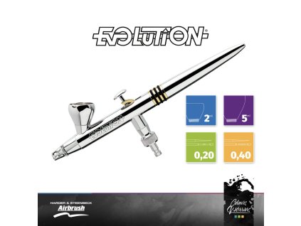 AIRBRUSH: EVOLUTION AL PLUS - 2V1 - 0,2 + 0,4MM, 2 + 5ML