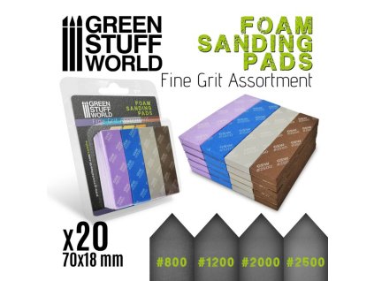 SANDING PADS: FOAM - FINE GRIT ASSORTMENT (BRUSNÉ DESTIČKY)