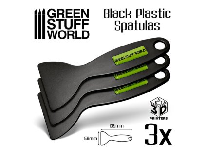 BLACK PLASTIC SPATULAS