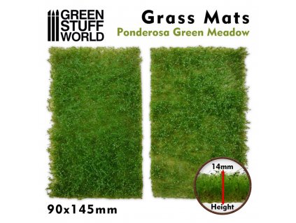 GRASS MAT: 90X145MM PONDEROSA GREEN MEADOW