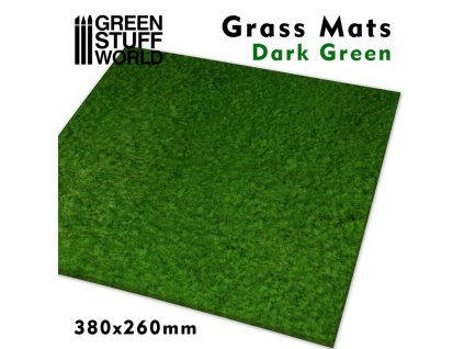 GRASS MAT: 38X26 CM - DARK GREEN