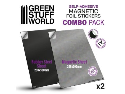 DIORAMA: SELF-ADHEZIVE RUBBER STEEL SHEET + MAGNETIC FOIL STICKERS