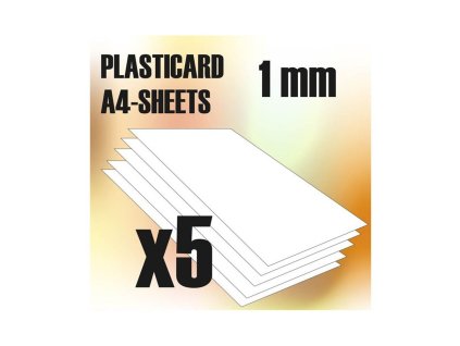 ABS: PLAIN SHEET 1MM PACK X5