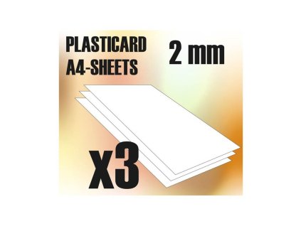 ABS: PLAIN SHEET 2MM PACK X3