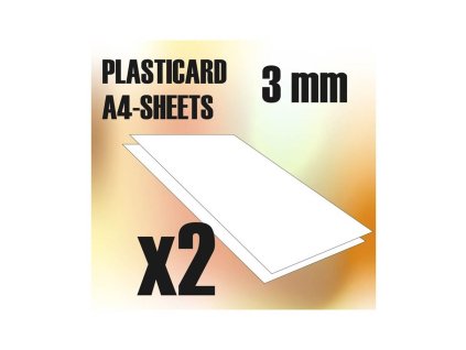 ABS PLASTICARD: PLAIN SHEET 3MM PACK X2