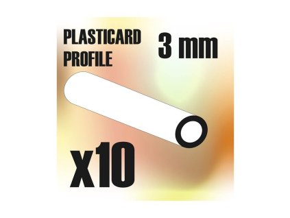 ABS PLASTICARD: TUBE 3MM PACK