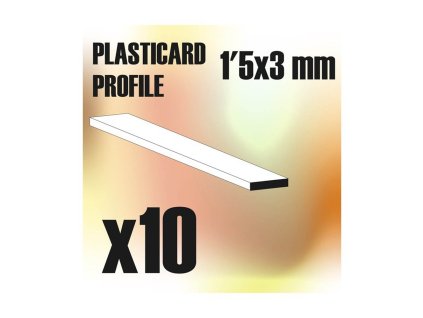 ABS PLASTICARD: PLAIN PROFILE 1.5X3MM PACK