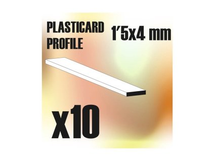 ABS PLASTICARD: PLAIN PROFILE 1.5X4MM PACK