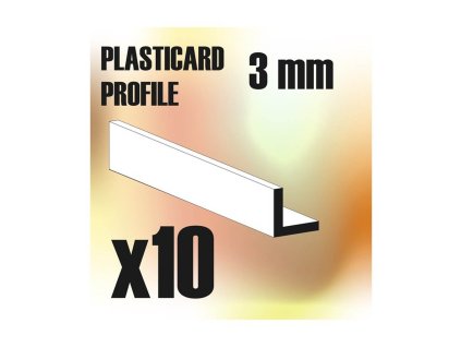 ABS PLASTICARD: ANGLE L PROFILE 3MM