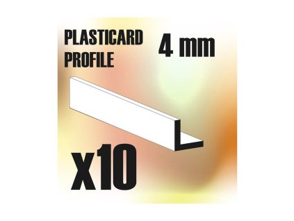 ABS PLASTICARD: ANGLE L PROFILE 4MM