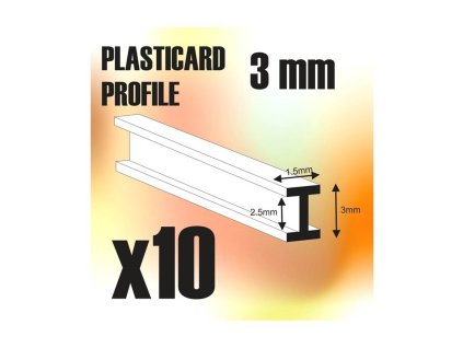 ABS PLASTICARD: DOUBLE-T PROFILE 3MM PACK
